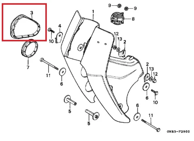 Protector de pierna blanco genuino Honda tapa de orificio de inspección C50 C90 Cub NUEVO Foto 1 de 1