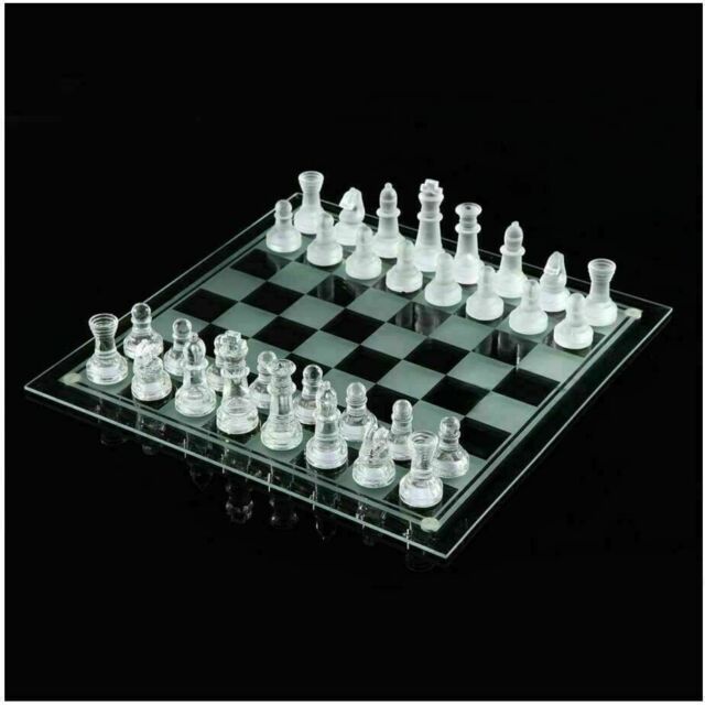 Jogo Tabuleiro de Xadrez em Vidro - Glass Chess 39cm - Toyshow