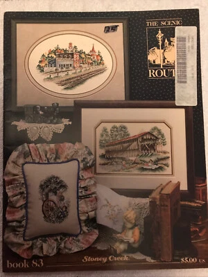 Stoney Creek ,The Scenic Route, cross stitch pattern, book #83, covered bridge - Image 1 of 2