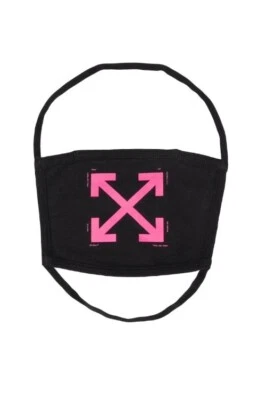 Máscara facial Off-White c/o Virgil Abloh "Flechas" negra/fucsia Foto 1 de 4