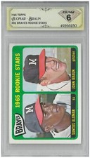 1965 Topps SANTOS ALOMAR - JOHN BRAUN #82 Braves Rookie Stars 💎 DSG 6 EX/NM