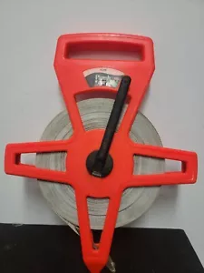 CARRETE DE MANO DE HERRAMIENTAS COOPERA HECHO EN EE. UU. PL1709 CINTA MÉTRICA 300' - Imagen 1 de 11