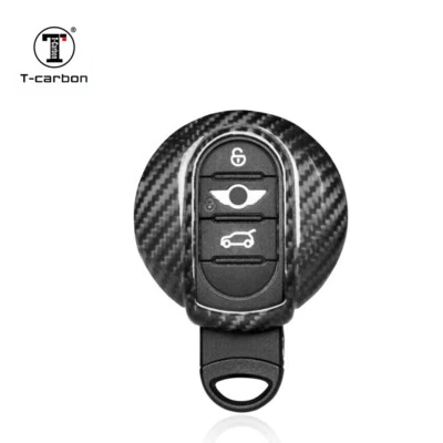 For 2015-up Mini Cooper F55 F56 F60 Countryman Carbon Fiber Key Fob Case Cover - Imagem 1 de 4
