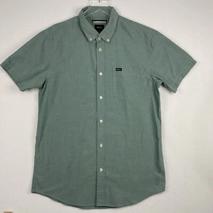 Camisa RVCA Para Hombre’s Med Verde That’ll Do Abotonada Preppy Calce Ajustado Manga Corta - Imagen 1 de 9
