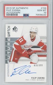 2019/20 UD SP AUTHENTIC Filip Zadina FUTURE WATCH AUTO RC ROOKIE /999 PSA 10