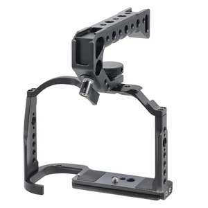 Camera Cage Frame with 3/8"-16 with Top Handle Grip For Canon EOS R5II Camera - Picture 1 of 20