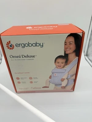 Portabebés Ergobaby Omni Deluxe Sereno Azul Flores - ¡Algodón Todo en Uno!! Foto 1 de 4