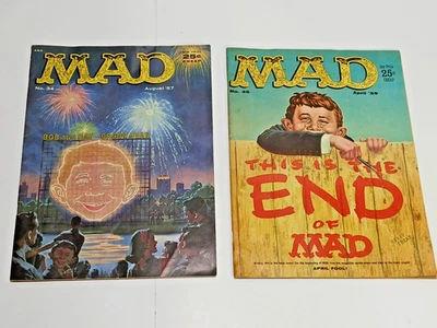 Lot of 2 1950's Mad Magazine Issues=Bob & Ray (Aug '57)/ This Is The End (Apr'59 - Image 1 of 4
