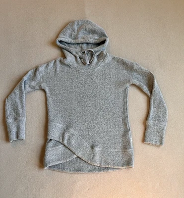 Mondetta Sudadera con Capucha Tejida Acanalada Para Mujer Talla S/P Gris Dobladillo Cruzado Pullover Negro Foto 1 de 4