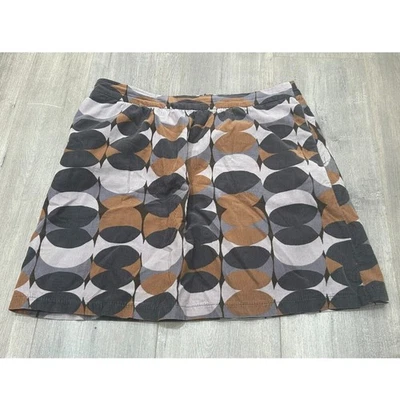 Minifalda Boden Multicolor Geométrica Pana Línea A Marrón Gris Negra Talla 10 Foto 1 de 4