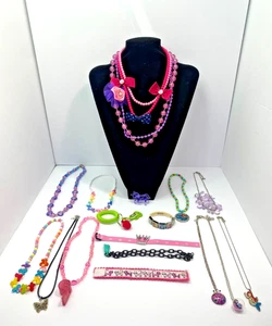 Lotto gioielli bambina stravaganti - bracciali e collane di perline, giocosi e colorati! - Foto 1 di 15