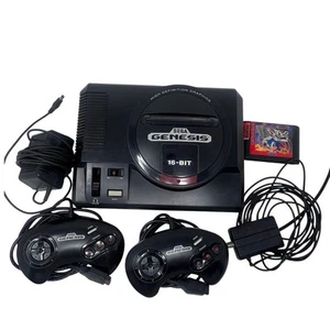 Original SEGA GENESIS Model 1 (MK-1601) w 2 Controllers Hook Ups Sonic Spinball - Imagen 1 de 6