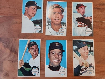 Lote de 6 tarjetas de béisbol 1964 Topps Giants HOFers EX #s 12, 37, 38, 39, 48, 50 Foto 1 de 2