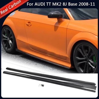 Alerón de extensión faldones laterales de carbono real 2 puertas base AUDI TT MK2 8J para AUDI TT MK2 8J Foto 1 de 4