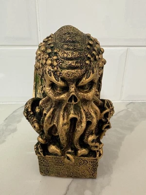 Busto Cthulhu Resina Estatua Figura Exhibición Sujetalibros Terreno 14cm Lovecraft Foto 1 de 4