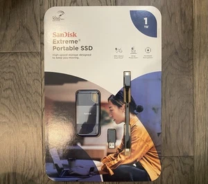 SanDisk 1TB Extreme Portable SSD External SSD New (e10) - Photo 1/2