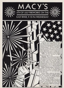 1984 Macys: 4th of July Fireworks East River Vintage Print Ad - Picture 1 of 1