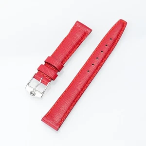 NEW Genuine GUCCI Watch Band 14mm New Old Stock Original Buckle Red Leather - Picture 1 of 2