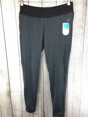 Nuevo Be Inspired Calce Ajustado Rendimiento Secado Rápido Leggings Talla L Negro Gris Teal Foto 1 de 4