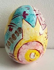Osterei Keramik bunt Kunsthandwerk Ostern handbemalt VE86 (2401DM69) 06/25 - Bild 1 von 4