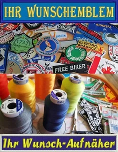 Emblem Stickemblem Aufnäher Patch Wunschtext/Logo Muster nach Ihrer Vorlage - Bild 1 von 5