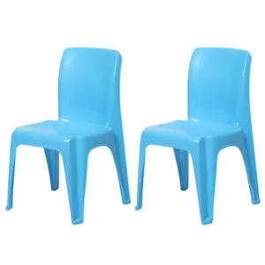 2x Tuff Play 53cm Tinker Chair Kids Seat Furniture Indoor/Outdoor 2-6y Sky Blue - Picture 1 of 3