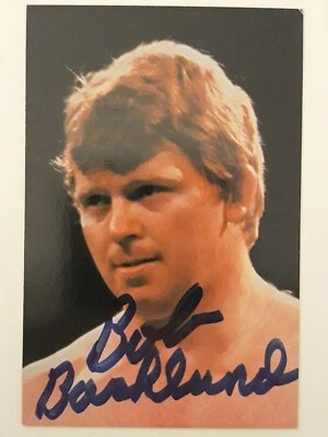 1981 Popy Kajiwara Bob Backlund Signed Autographed Puroseau Wrestling Card WWF - Image 1 of 2