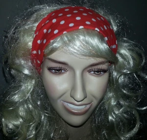 Cinta para el pelo roja con pequeños puntos blancos - Imagen 1 de 1