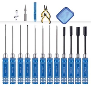 18 in 1 Tool Kits for RC Cars Screwdrivers Hole Opener Pliers Hex Socket Wrench - Picture 1 of 12