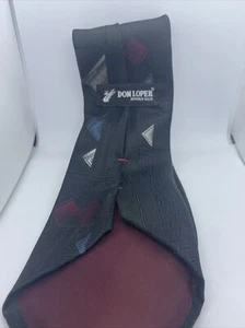 DON LOPER BEVERLY HILLS Herren Krawatte Schwarz Blau Weiß Rot Mehrfarbig - Bild 1 von 6