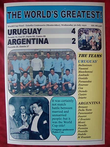 Uruguay 4 Argentina 2 - 1930 World Cup Final - souvenir print - Picture 1 of 1