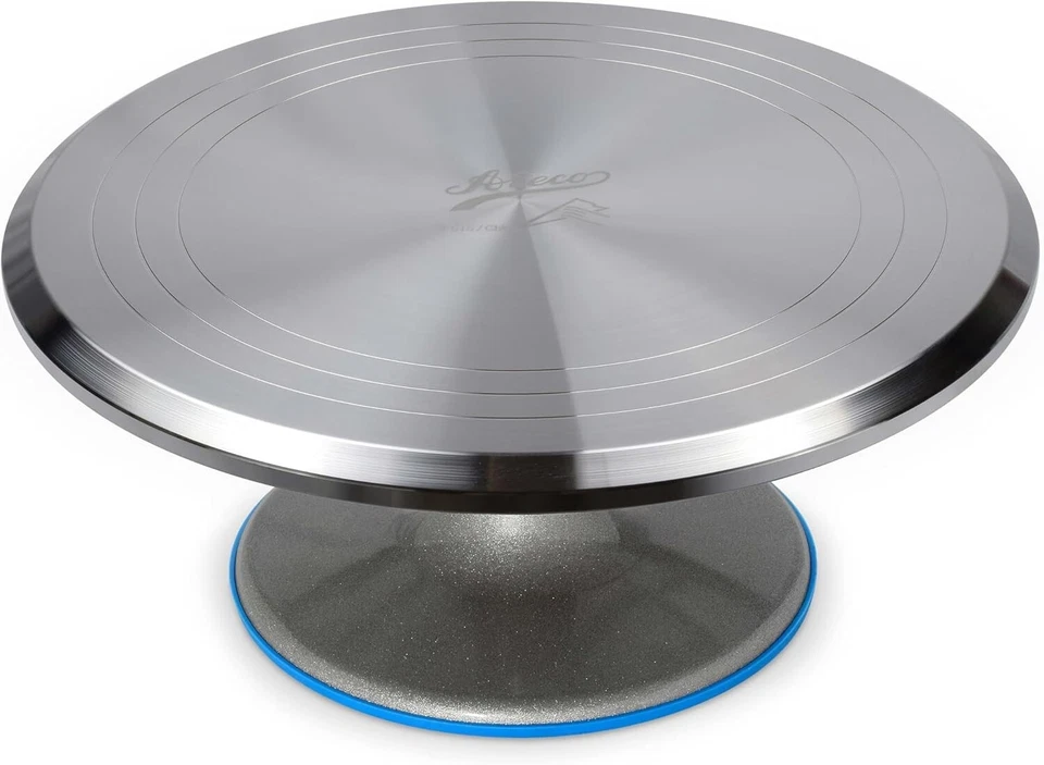 Toca-discos/suporte giratório de alumínio para bolo Ateco com base antiderrapante 615 12" - Imagem 1 de 4