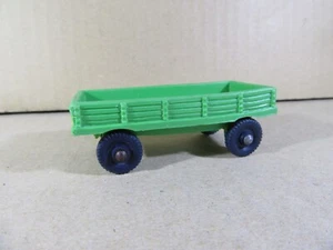 691W Vintage 1970 Tomte Laerdal Norway Green Rubber Trailer L 7.3cm - Picture 1 of 12