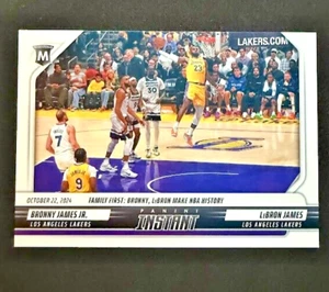 Lebron James & Bronny James Jr 2024 Panini Instant #26 PR #/2,169 Father/Son Duo - Picture 1 of 3