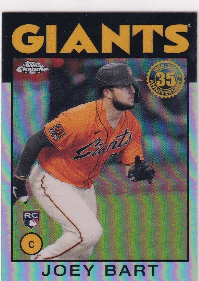 Joey Bart 2021 Topps Chrome RC #86BC-15 San Francisco Giants - Image 1 of 1