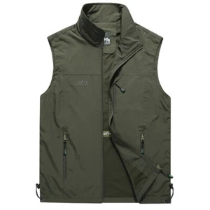 Mens Vest Waistcoat Utility Photographer Fishing Vest Sports Workwear Fisherman - Picture 1 of 16