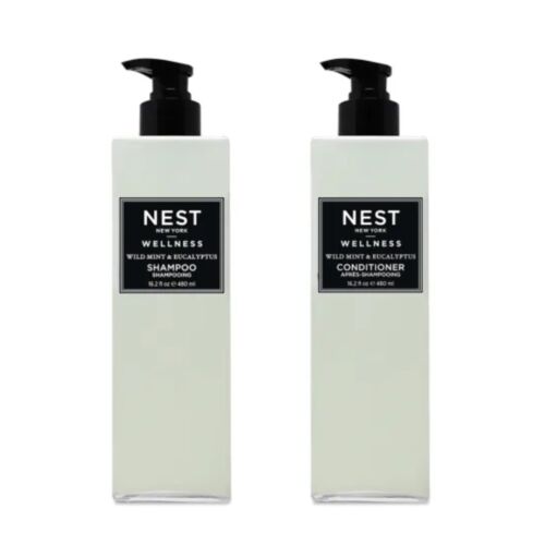 Lot de 16 oz shampooing et revitalisant Nest Wild Mint & eucalyptus neuf