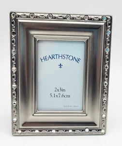 Hearthstone NEW in box Picture Frame with Crystal Rhinestone Accent- 2 x 3 Photo - Picture 1 of 3