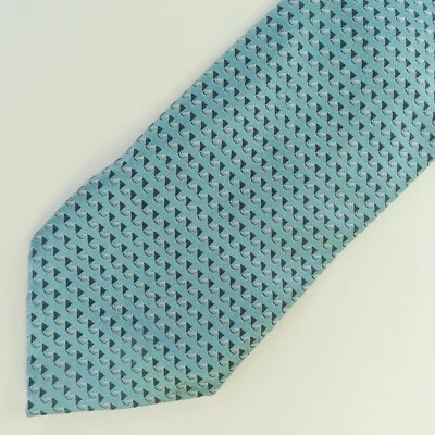 Corbata Ermenegildo Zegna Cuello Azul Verde Lunares 3.75" 58" Italia Foto 1 de 4