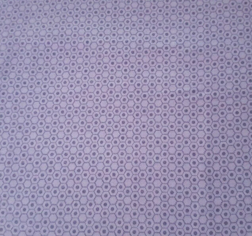 18" Basically Hugs Flannel Helen Stubbings P&B Textiles Purple Honeycomb Hexie - Image 1 of 3
