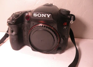 Sony Digital SLR Camera Alpha α77 Body SLT-A77V With Battery & Strap - Picture 1 of 11