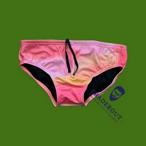 Speedo Men pink print endurance swim Brief Swimwear size 34 - Picture 1 of 2