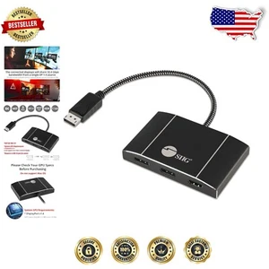 Compact DisplayPort Multiport MST Hub: Extend to 2 DP Screens & 1 HDMI Output - Picture 1 of 10