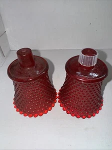 Vintage dunkelrote Nägel Glas Kerzenhalter für Wandleuchter ideal für Weihnachten  - Bild 1 von 4