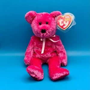 TY Beanie Baby - SHERBET der Bär (himbeere Version) (8,5 Zoll) - Bild 1 von 1