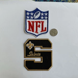 2 Saints  embroidered iron on Patches Patch Lot   Vintage 3” & 3.5” - Picture 1 of 2