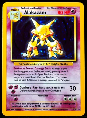 1999 Alakazam 1/102 Base Set NM+ Pokemon Card - Image 1 of 3
