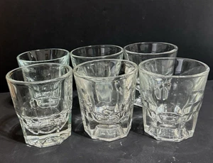 Libbey Duratuff Rocks/Whiskey Glass Set of 6 Faceted Weighted Base 3"h 3oz Cap - Picture 1 of 13