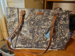 Sakroots Handbag Blue / Pearl Leather Bottom Good Condition. - Picture 1 of 10