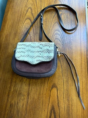 ¿Suki Rebecca Minkoff marrón y crema? Bandolera de cuero y gamuza ligeramente usada Foto 1 de 4